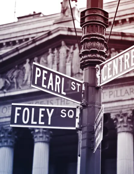 Courthouse intersection, downtown Manhattan